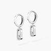 Move Uno Hoop Earrings White Gold Diamond Earrings