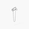 Move Uno Single Chain Earring White Gold Diamond Earrings