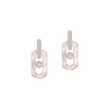 So Move white mother-of-pearl drop earrings So Move earrings in 18-karat rose gold and white mother-of-pearl with pavé diamonds, set with a central brilliant-cut moving diamond and elevated by a diamond entourage.