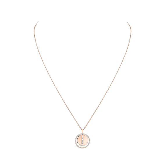Lucky Move MM Pink Gold Diamond Necklace