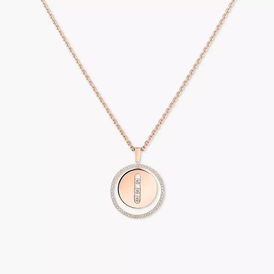 Lucky Move MM Pink Gold Diamond Necklace
