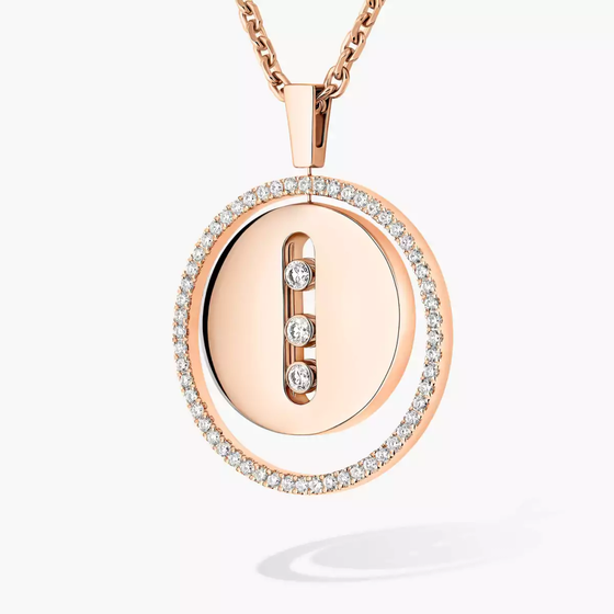 Lucky Move MM Pink Gold Diamond Necklace
