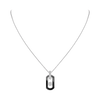 So Move onyx necklace So Move necklace in 18-karat white gold and onyx, pendant ring features pavé diamonds and a motif set with a brilliant-cut moving diamond, elevated by a diamond entourage. Adjustable thanks to its sliding clasp.
