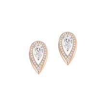  Fiery 0.40ct Pink Gold Diamond Earrings
