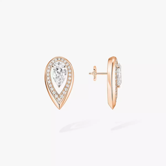 Boucles d'oreilles Fiery 0,40ct Boucles d'oreilles Diamant Or Rose