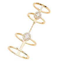  Glam'Azone Double Yellow Gold Diamond Ring