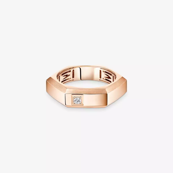 Moderniste MM Pink Gold Diamond Ring
