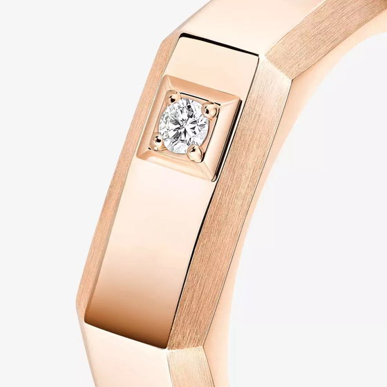 Moderniste MM Pink Gold Diamond Ring