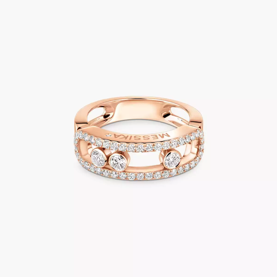 Move Classique Pavé Pink Gold Diamond Ring