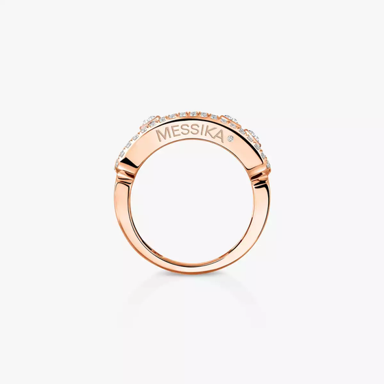 Move Classique Pavé Pink Gold Diamond Ring