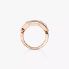Move Classique pavé ring, large model Pink gold diamond pavé ring Move