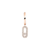 Move Uno single drop earring Move Uno single diamond earring in pink gold