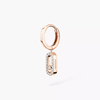 Move Uno Single Hoop Pink Gold Diamond Earrings