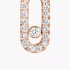 Move Uno Single Hoop Pink Gold Diamond Earrings