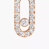 Move Uno single drop earring Move Uno single diamond earring in pink gold