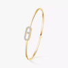 Move Uno Pavé Flex Bangle Yellow Gold Diamond Bracelet