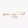 Move Uno Pavé Flex Bangle Yellow Gold Diamond Bracelet