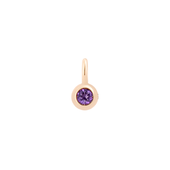 Rose Gold & Amethyst Bollicine Charm