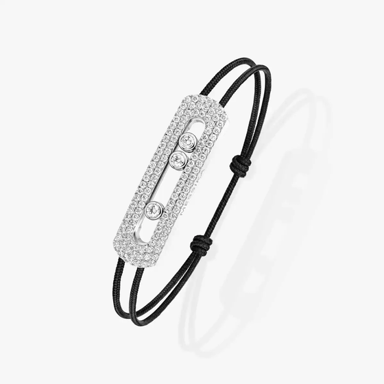 Bracelet cordon pavé Move Titanium XL Bracelet Diamant Natural Titanium