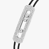 Move Titanium cord pavé bracelet, large model