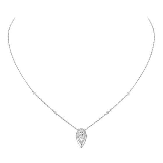 Collier Fiery 0,40ct Collier Diamant Or Blanc