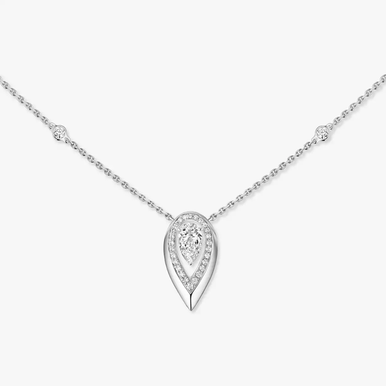 Collier Fiery 0,40ct Collier Diamant Or Blanc
