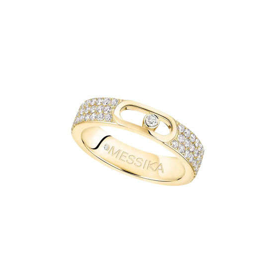 Alliance pavée Move Joaillerie Bague Diamant Or Jaune