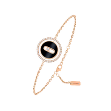  Lucky Move SM Onyx Pink Gold Diamond Bracelet