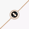 Lucky Move SM Onyx Pink Gold Diamond Bracelet