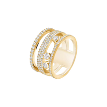  Bague pavée Move Romane GM Bague Diamant Or Jaune