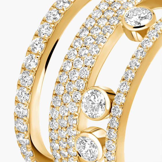 Move Romane LM Pavé Yellow Gold Diamond Ring