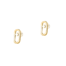  Yellow Gold Diamond Earrings Gold Move Uno Stud Earrings