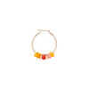 Rondelle Hoop Earring In Gold-plated Silver & Recycled Plastic