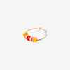 Rondelle Hoop Earring In Gold-plated Silver & Recycled Plastic
