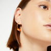 Rondelle Hoop Earring In Gold-plated Silver & Recycled Plastic