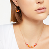 Rondelle Hoop Earring In Gold-plated Silver & Recycled Plastic