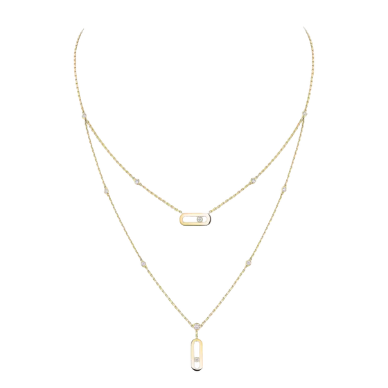 Collier 2 rangs Move Uno Collier Diamant Or Jaune