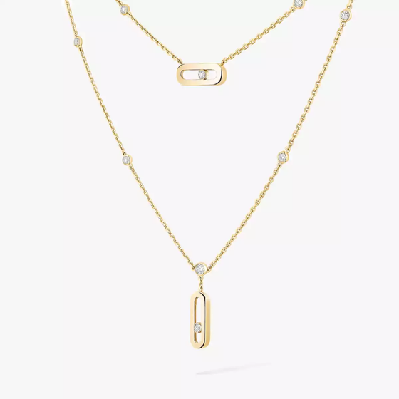 Collier 2 rangs Move Uno Collier Diamant Or Jaune