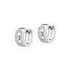 Move Noa pavé hoop earrings Move Noa hoop earrings in 18-karat white gold, with brilliant-cut diamonds and two moving diamonds in their center.