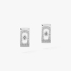 Move Noa pavé hoop earrings Move Noa hoop earrings in 18-karat white gold, with brilliant-cut diamonds and two moving diamonds in their center.