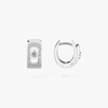 Move Noa pavé hoop earrings Move Noa hoop earrings in 18-karat white gold, with brilliant-cut diamonds and two moving diamonds in their center.