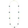 Sautoir, Agate Verte, Or Jaune