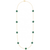Necklace, Green Agate, Yellow Gold