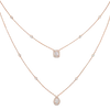 My Twin 2 Rows Pink Gold Diamond Necklace