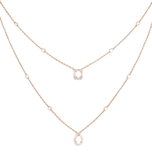  Pink Gold Diamond Necklace My Twin 2 Rows