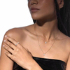 My Twin 2 Rows Pink Gold Diamond Necklace