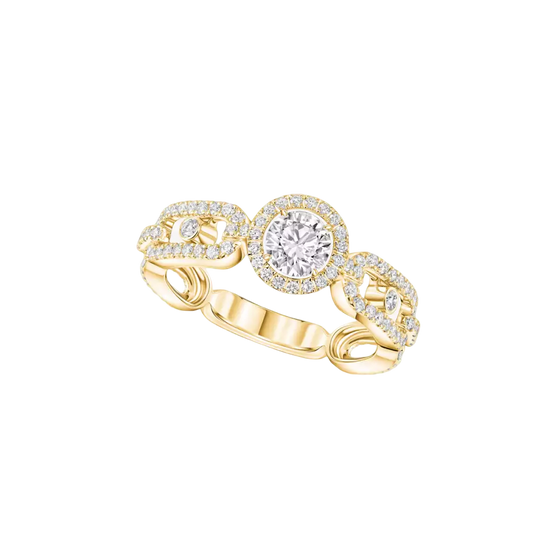 Solitaire Move Link 0,30ct Bague Diamant Or Jaune