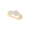 Bague solitaire Move Link, petit modèle Solitaire diamant en or jaune Move Link 0,30ct