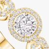 Solitaire Move Link 0,30ct Bague Diamant Or Jaune
