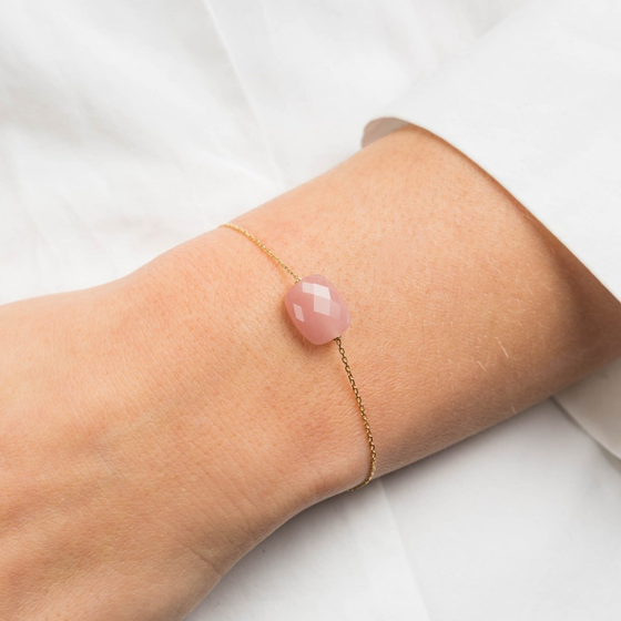 Bracelet, Quartz Guava, Or Jaune